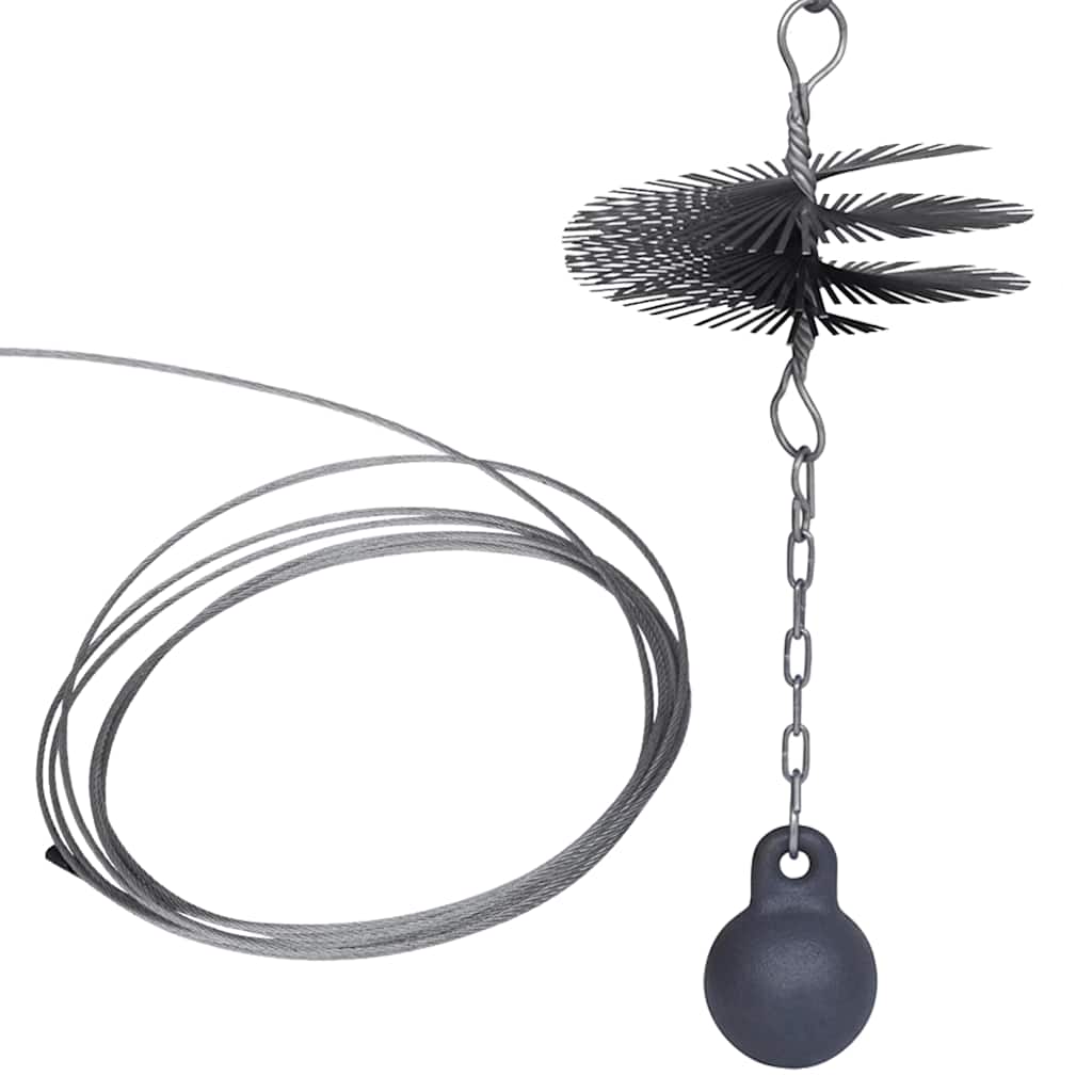Brosse de balayage de la cheminée Vidaxl autour de Ø 15 cm