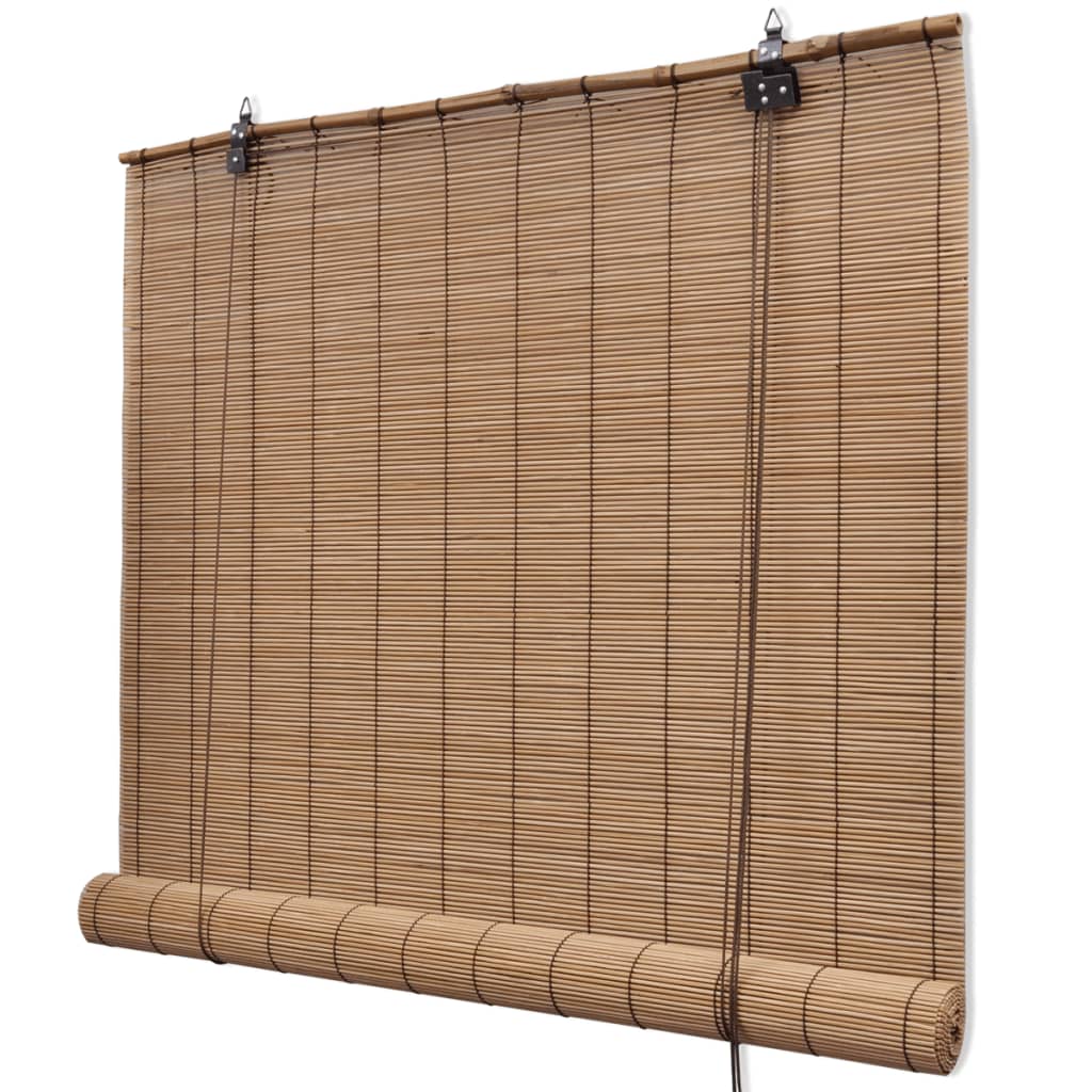 Vidaxl Roller aveugle 120x160 cm en brun bambou