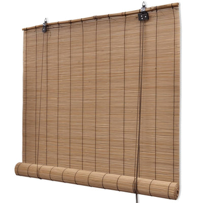 Vidaxl Roller aveugle 120x160 cm en brun bambou
