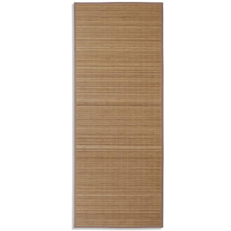 Vidaxl tapis rectangulaire 80x200 cm brun de bambou