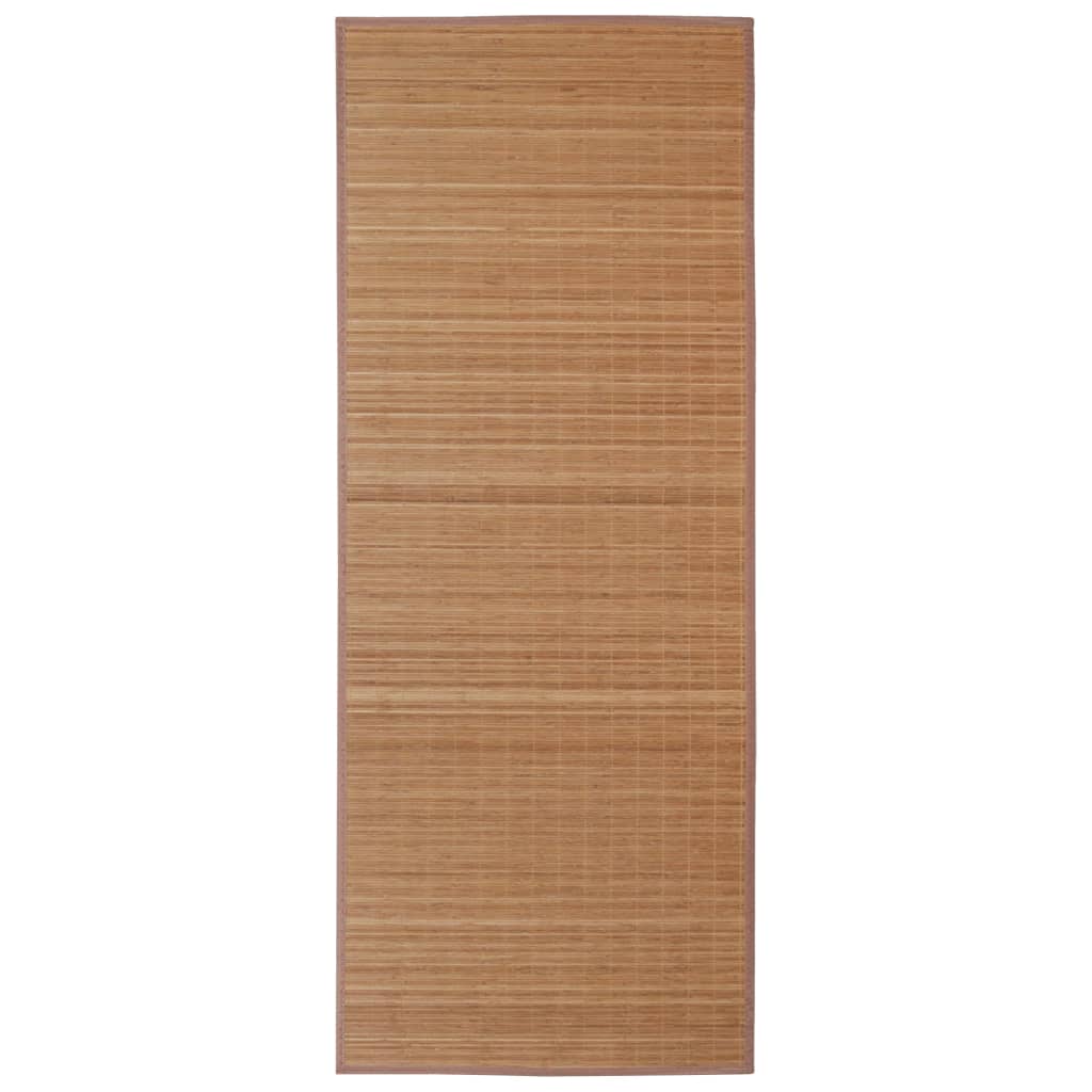 Vidaxl tapis rectangulaire 80x300 cm brun bambou