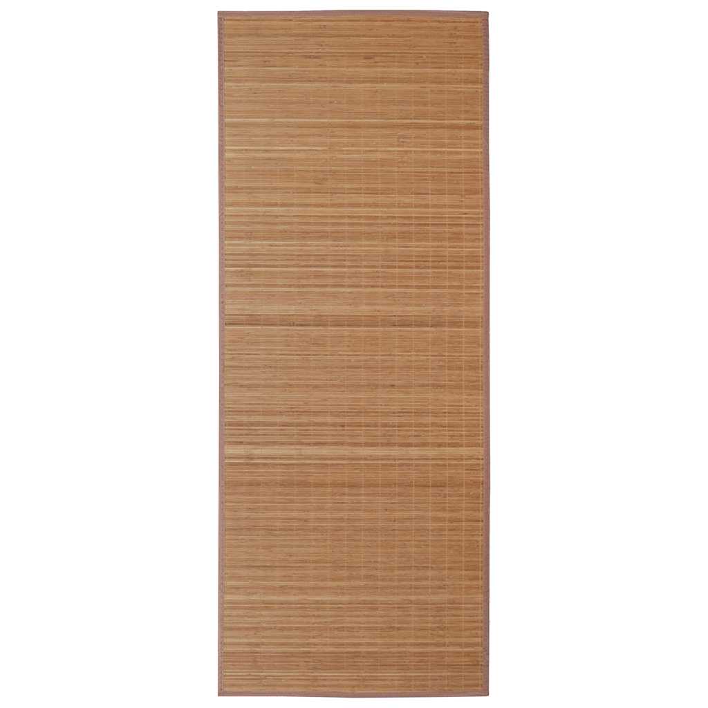 Vidaxl tapis rectangulaire 120x180 cm brun de bambou