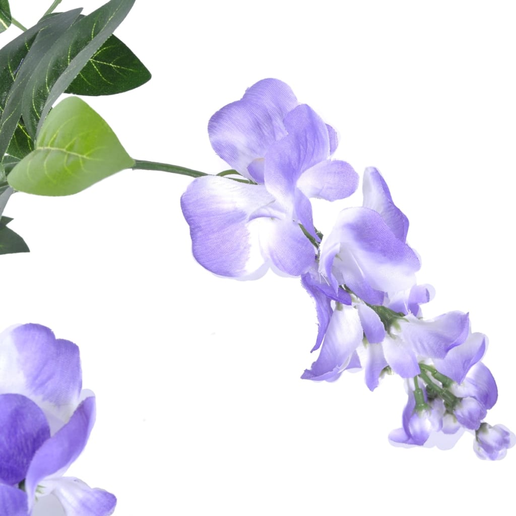 Vidaxl plante artificielle pluie bleue avec pot 120 cm