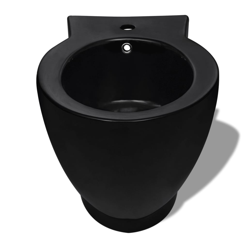 Vidaxl Toilettes bidets ensemble en céramique noir