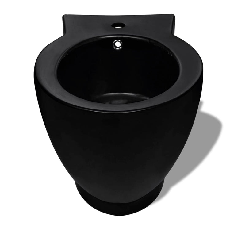 Vidaxl Toilettes bidets ensemble en céramique noir