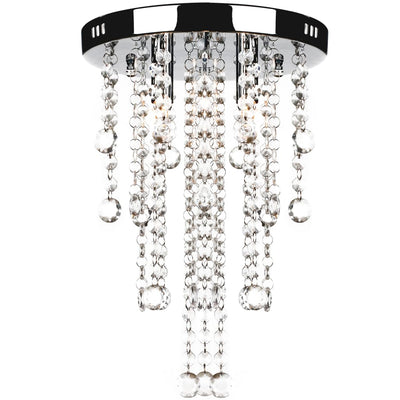 Vidaxl Plafond lampe avec des perles de cristal métal