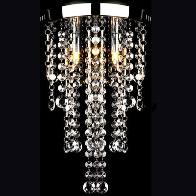 Vidaxl Plafond lampe avec des perles de cristal métal