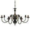 Vidaxl Chandelier Black Metal 8 x E14 Lampes