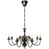 Vidaxl Chandelier Black Metal 8 x E14 Lampes
