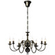 Vidaxl Chandelier Black Metal 8 x E14 Lampes