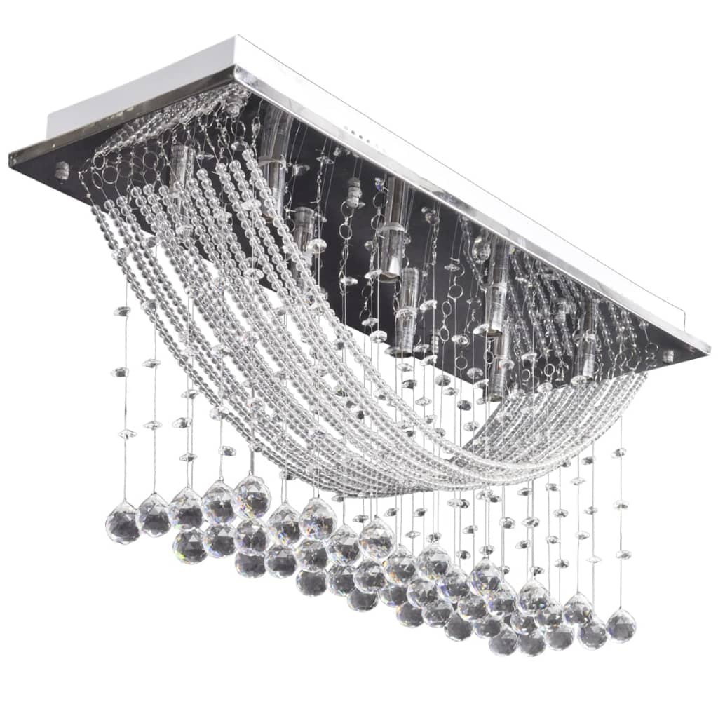 Vidaxl plafond avec verre scintillant de perles de cristal 8xg9 29 cm