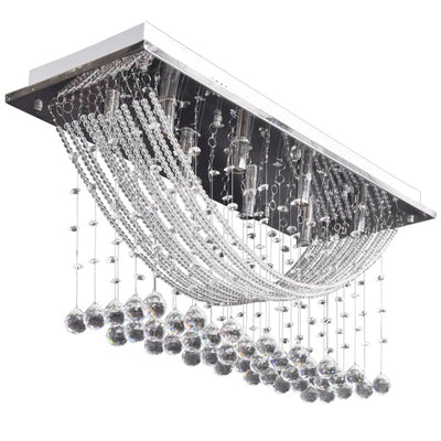 Vidaxl plafond avec verre scintillant de perles de cristal 8xg9 29 cm