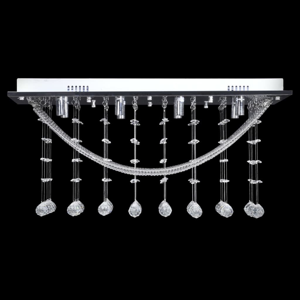 Vidaxl plafond avec verre scintillant de perles de cristal 8xg9 29 cm