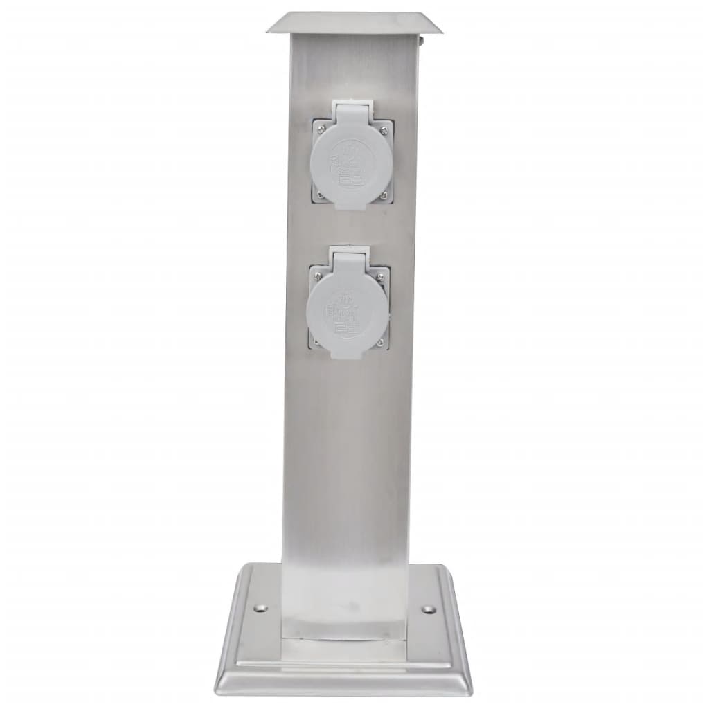 Vidaxl BuitenstopContact sur la colonne en acier inoxydable