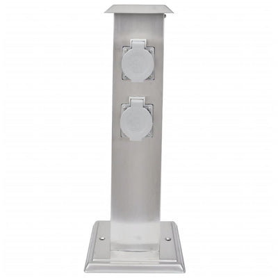 Vidaxl BuitenstopContact sur la colonne en acier inoxydable