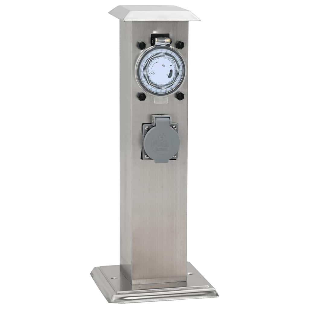 Prise extérieure Vidaxx sur colonne avec minuterie (inox)