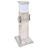 Vidaxl BuitenstopContact sur colonne avec lampe (acier inoxydable)