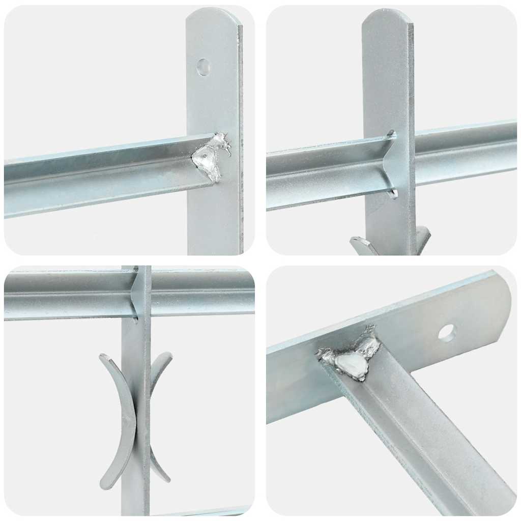 Protection de la fenêtre Vidaxl réglable avec 2 RODS CROSS-RODS 1000-1500 mm