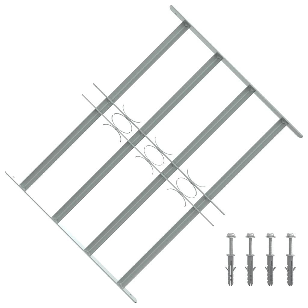 Protection de la fenêtre Vidaxl réglable avec 4 rods croisés 500-650 mm