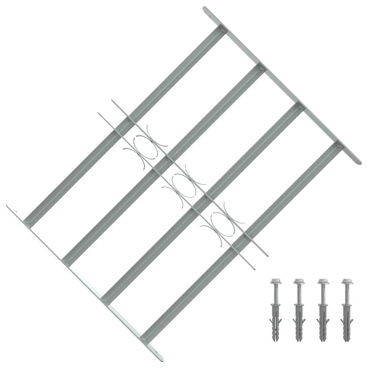 Protection de la fenêtre Vidaxl réglable avec 4 rods croisés 500-650 mm