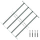 Protection de la fenêtre Vidaxl réglable avec 4 rods croisés 500-650 mm