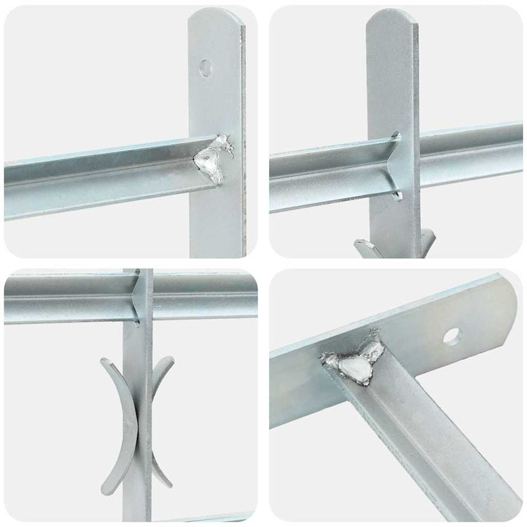 Protection de la fenêtre Vidaxl réglable avec 4 rods croisés 500-650 mm