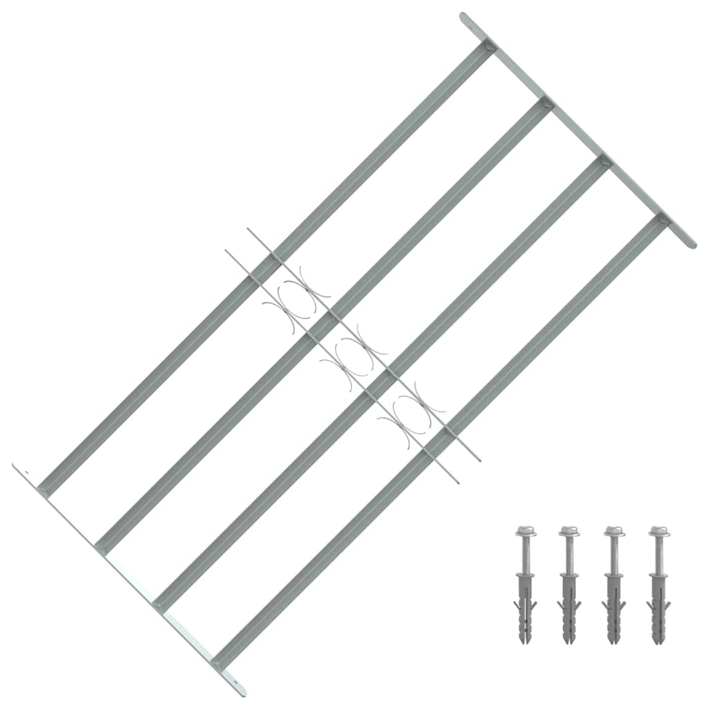 Protection de fenêtre Vidaxl réglable avec 4 rods croisés 700-1050 mm