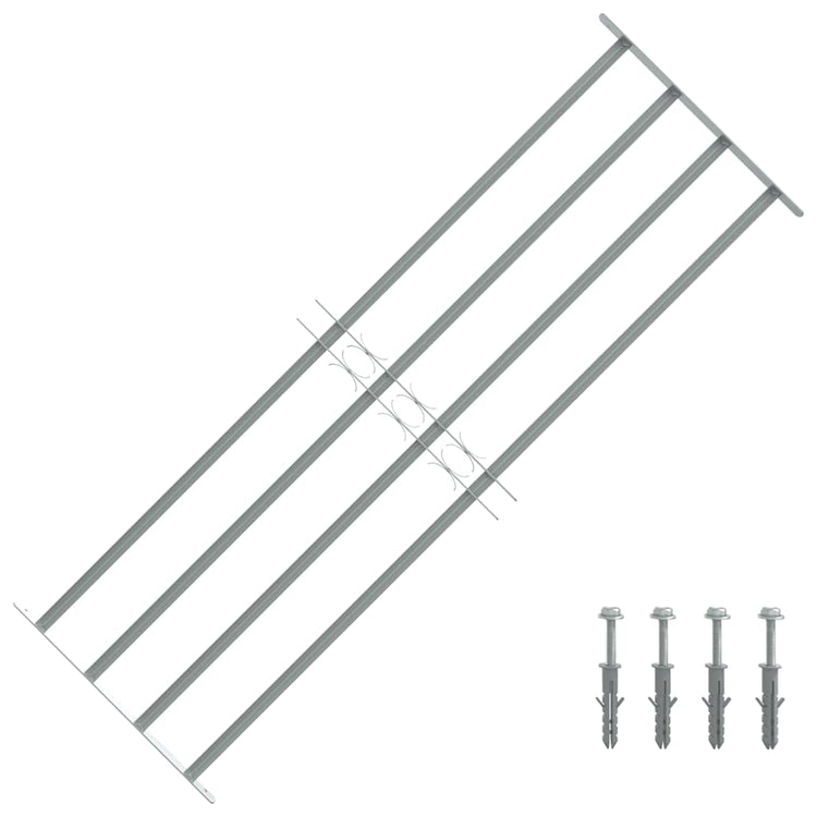 Protection de fenêtre Vidaxl réglable avec 4 RODS CROSS-RODS 1000-1500 mm