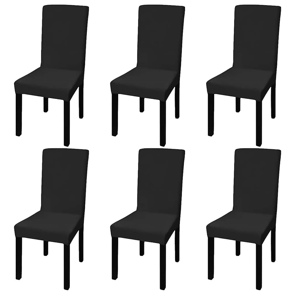Vidaxl 6 sted couvre un étirement droit noir