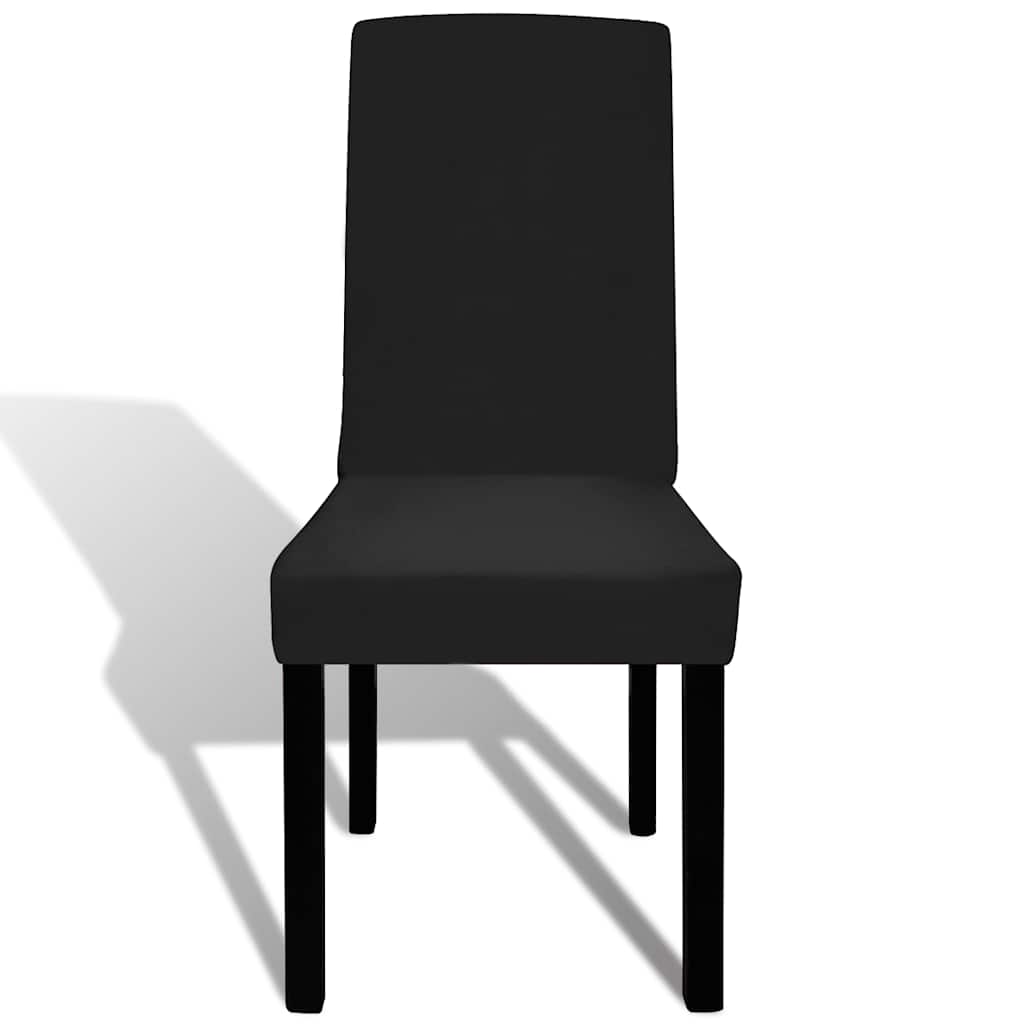 Vidaxl 6 sted couvre un étirement droit noir