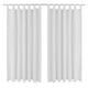 Vidaxl rideaux micro-satin avec anneaux 140 x 175 cm 2 pièces (crème)