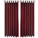 Vidaxl Micro-satin rideaux avec anneaux 140 x 245 cm 2 pièces (rouge à vin)