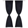 Rideaux vidaxl avec des emplacements 135 x 245 cm noirs 2 sts
