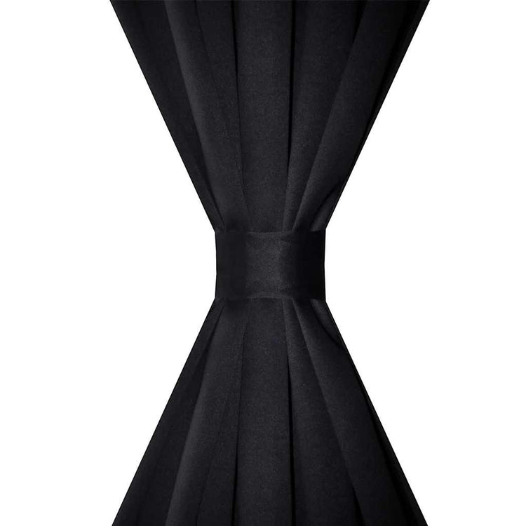 Rideaux vidaxl avec des emplacements 135 x 245 cm noirs 2 sts