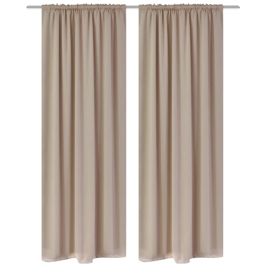 Rideaux vidaxl avec des emplacements 135 x 245 cm crème 2 sts