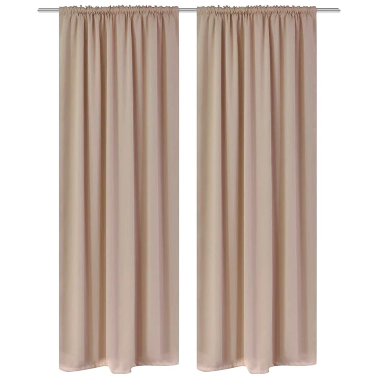 Rideaux vidaxl avec des emplacements 135 x 245 cm crème 2 sts