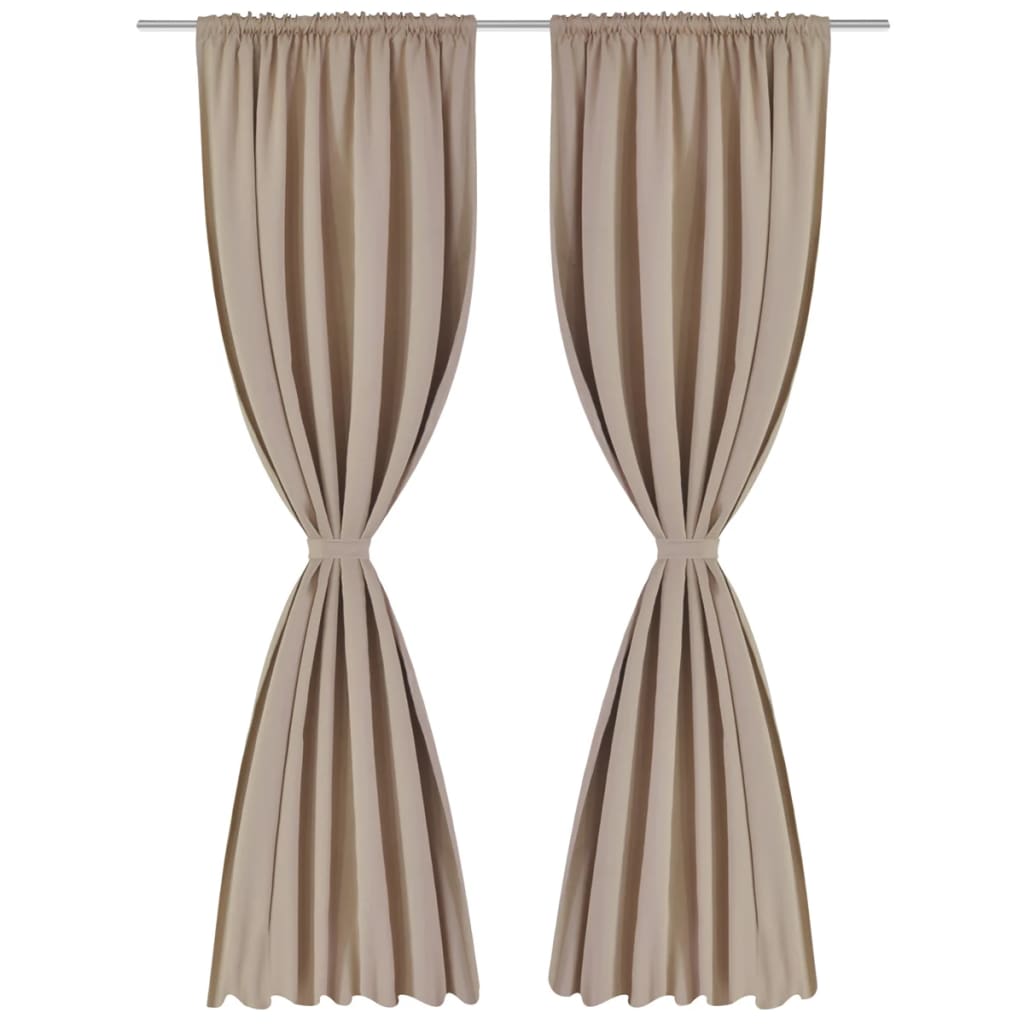 Rideaux vidaxl avec des emplacements 135 x 245 cm crème 2 sts
