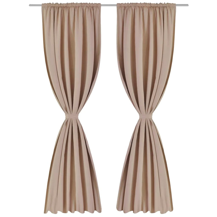 Rideaux vidaxl avec des emplacements 135 x 245 cm crème 2 sts