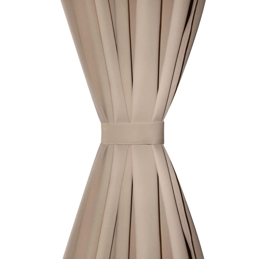 Rideaux vidaxl avec des emplacements 135 x 245 cm crème 2 sts