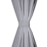 Rideaux vidaxl avec anneaux métalliques 135 x 245 cm 2 pièces (gris) - afbeelding 3