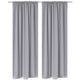 Rideaux vidaxl avec des emplacements 135 x 245 cm gris 2 sts