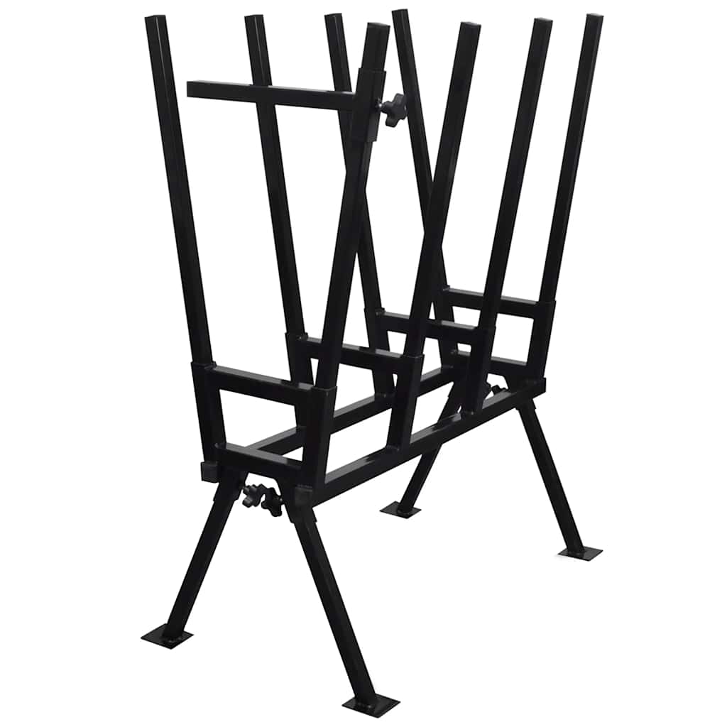 Vidaxl sawbok pour la poudre de travail du bois -coated noir