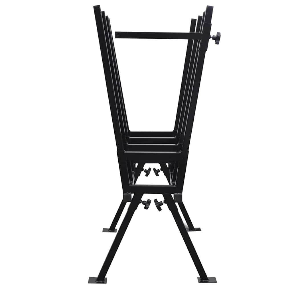 Vidaxl sawbok pour la poudre de travail du bois -coated noir