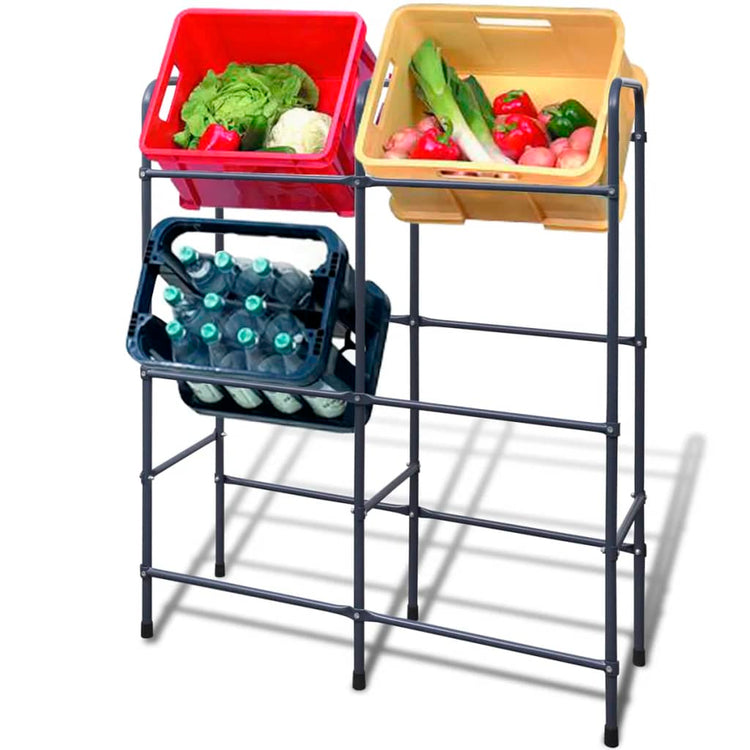 Rack de stockage Vidaxl pour 6 caisses d'acier