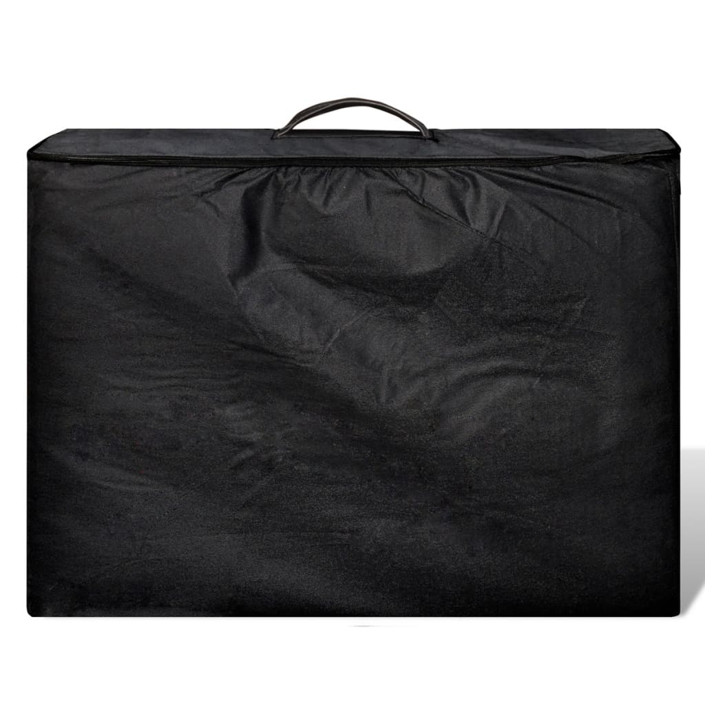 Vidaxl Massage pliable Tableau 3 zones avec cadre en bois (noir)