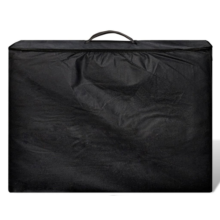 Vidaxl Massage pliable Tableau 3 zones avec cadre en bois (noir)