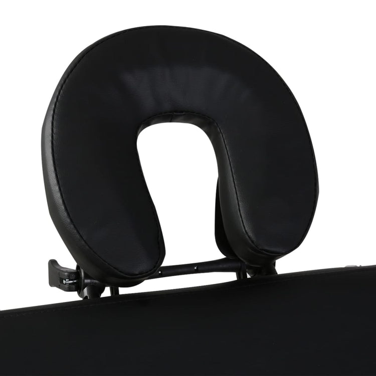 Vidaxl Massage pliable Tableau 3 zones avec cadre en bois (noir)