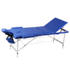 Vidaxl Massage pliable Tableau 3 zones avec cadre en aluminium (bleu)