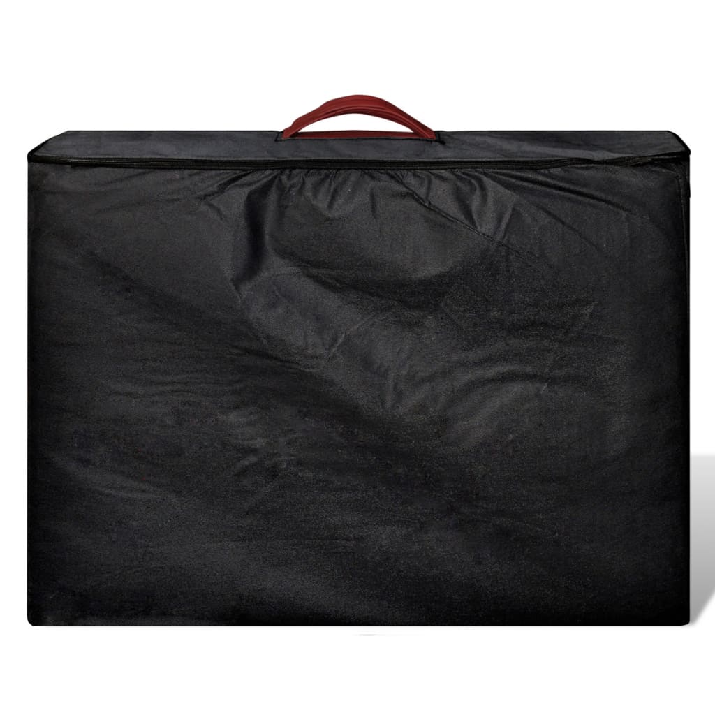 Table de massage Vidaxl pliable avec un cadre en bois (quatre parties en rouge)
