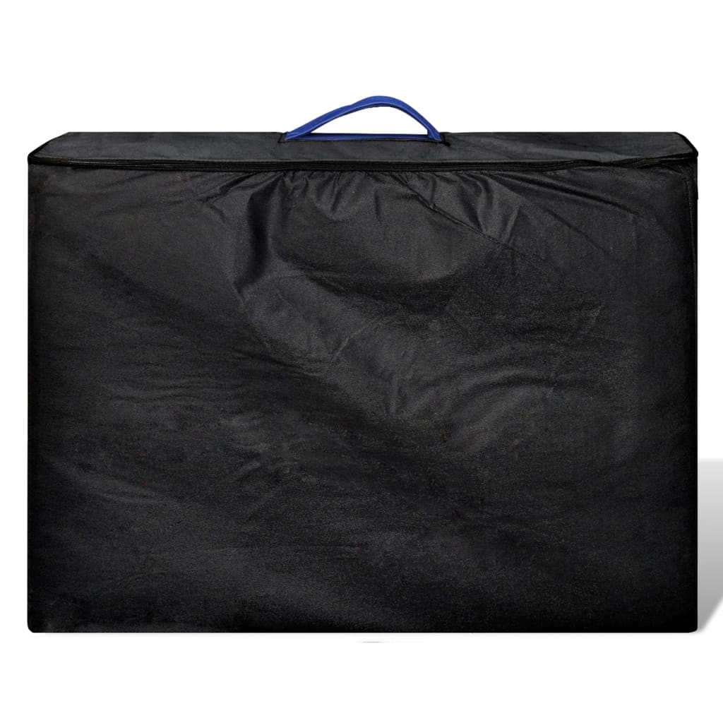 Table de massage vidaxl pliable avec cadre en aluminium (quatre parties bleues)